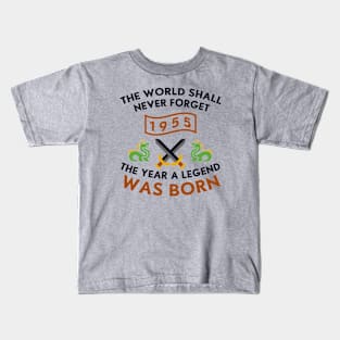 1955 The Year A Legend Was Born Dragons and Swords Design Kids T-Shirt